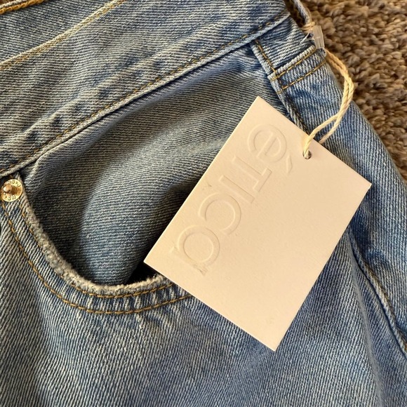 NWT Anthropologie Etica Women Stanton Relaxed wide Leg Arctic Jeans Size 31 Y2K‎ - Picture 6 of 9